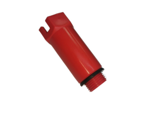 Заглушка ПП длинная  нар. 1/2" красная