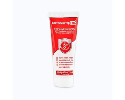 Анаэробный герметик сантехмастер гель красный 60 грамм