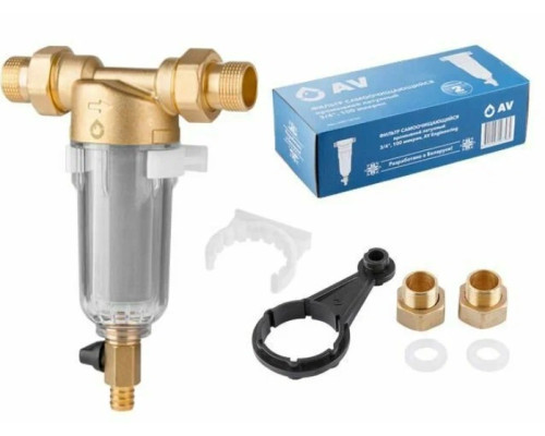 Фильтр промывной латунный 3/4" 100 микрон AV Engineering