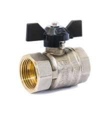 Кран шаровый 1/2" вн.-вн. бабочка PN40, LD