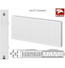 Стальной радиатор Лемакс Compact 21х500х1500 боковое подключение