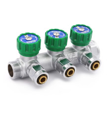 Коллектор регулирующий с евроконусами 3/4"-16 3 вых. ViEiR VER403