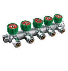 Коллектор регулирующий с евроконусами 3/4"-16 5 вых. ViEiR VER405