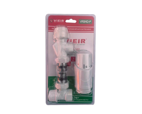 Комплект для радиатора термостатический осевой Vieir VR340-F БЕЛЫЙ