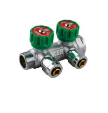 Коллектор регулирующий с евроконусами 3/4"-16 2 вых. ViEiR VER402