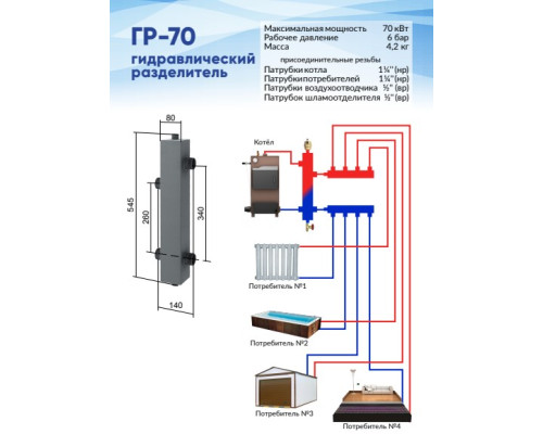 Гидравлическая стрелка ГР 70