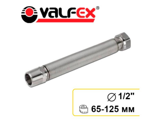 Подводка редукционная из нерж. стали сильфонного типа 1/2" г/ш (65-125 мм) VALFEX