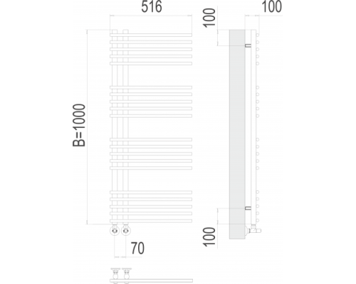 Полотенцесушитель Terminus «Астра» П20 70х1000