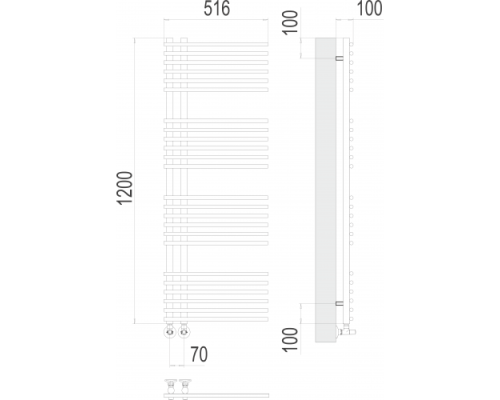 Полотенцесушитель Terminus «Астра» П24 70х1200