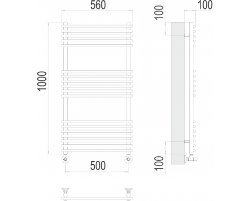 Полотенцесушитель Terminus «Ватра» П18 500х1000
