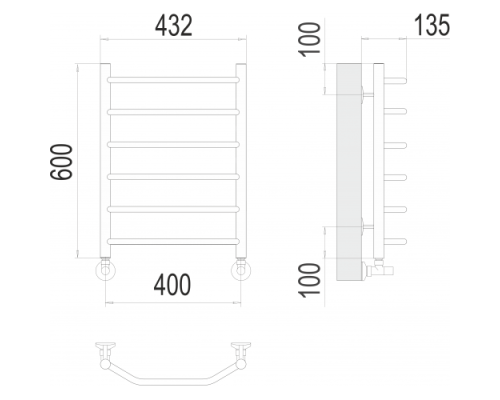 Полотенцесушитель Terminus «Виктория» П6 400х600
