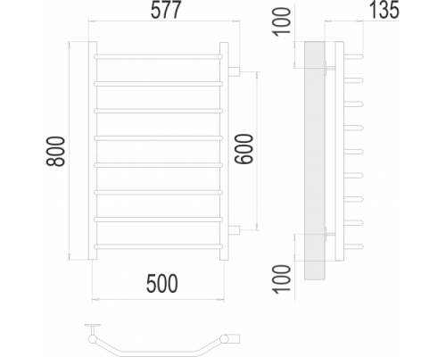 Полотенцесушитель Terminus «Виктория» П8 500х800