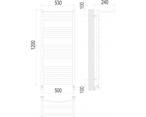 Полотенцесушитель Terminus «Енисей с/п» П15 500х1200