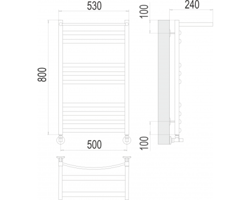 Полотенцесушитель Terminus «Енисей с/п» П10 500х800