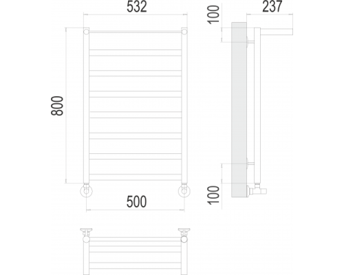Полотенцесушитель Terminus «Хендрикс» П8 500х800