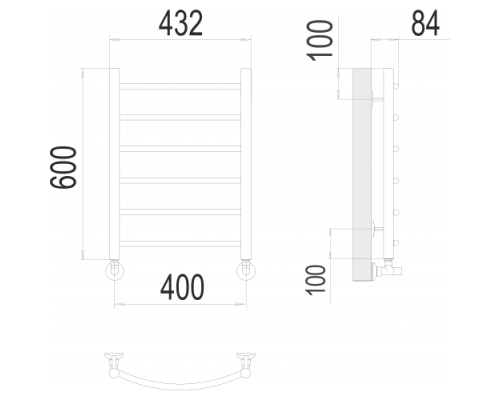 Полотенцесушитель Terminus «Классик» П6 400х600