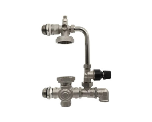 Насосно-смесительный узел с 4-х ходовым термостатическим клапаном, байпасом и перепускным клапаном ViEiR VR225