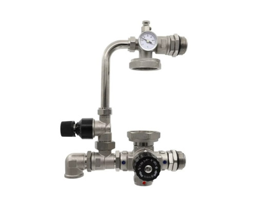 Насосно-смесительный узел с 4-х ходовым термостатическим клапаном, байпасом и перепускным клапаном ViEiR VR225