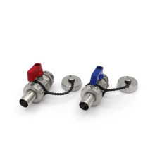 Кран дренажный со съёмным металлическим штуцером 1/2″ (синий и красный) ViEiR VR1119 пара